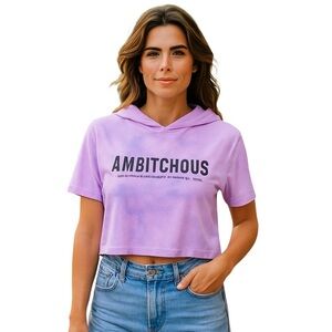 Charlotte Russe Purple Tie-Dye Hoodie